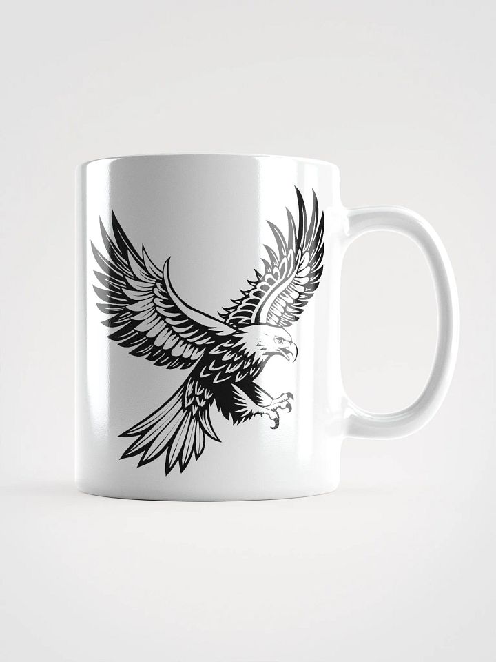 Black and White Eagle Mug - Bold and Fierce Design product image (2)