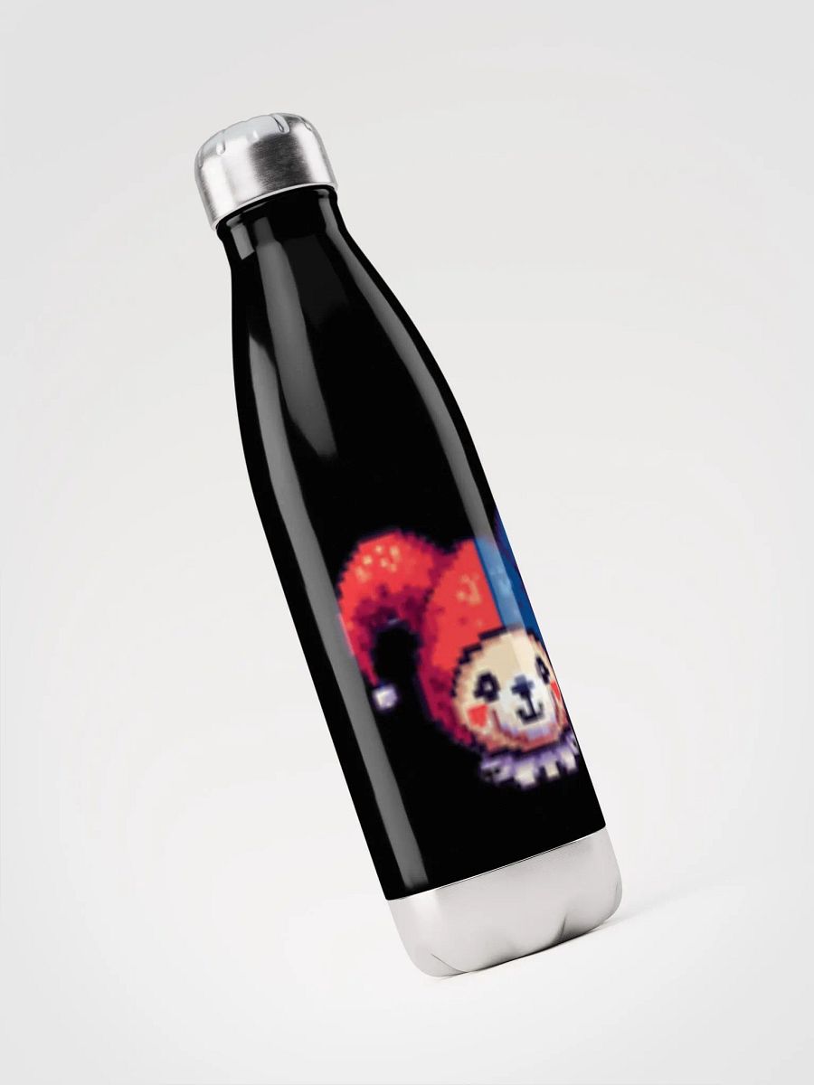 Pixel Art Teddy Bear Jester Stainless Steel Water Bottle product image (3)