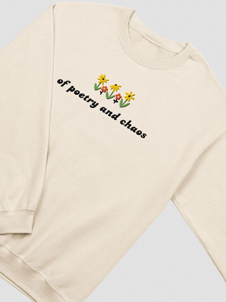 Embroidered Of Poetry and Chaos Floral Crewneck Sweatshirt product image (1)