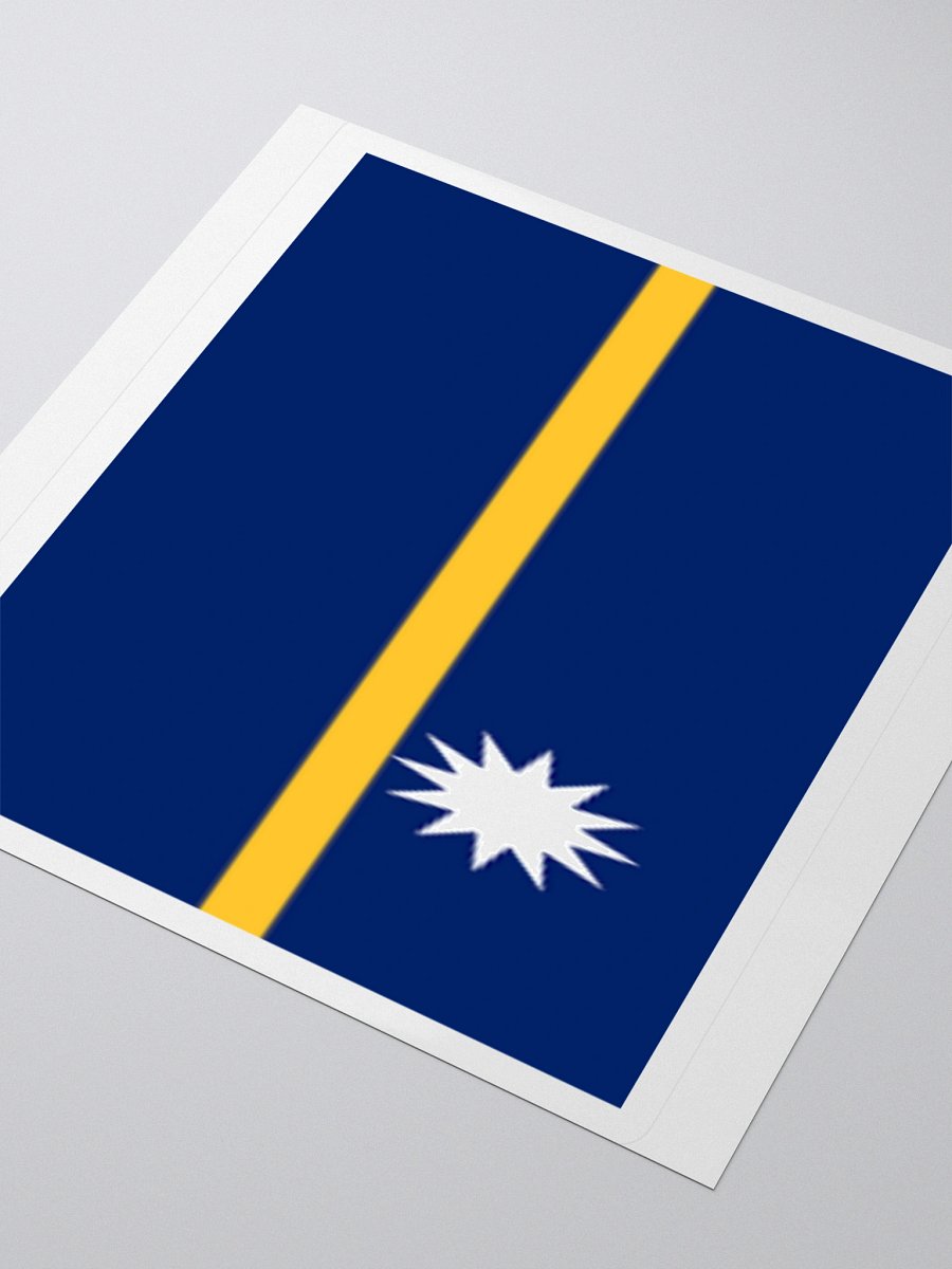 Exclusive Nauru Flag Kiss-Cut Sticker by TDS Music - Unique Design (3" x 3", 4" x 4", 5.5" x 5.5") product image (3)