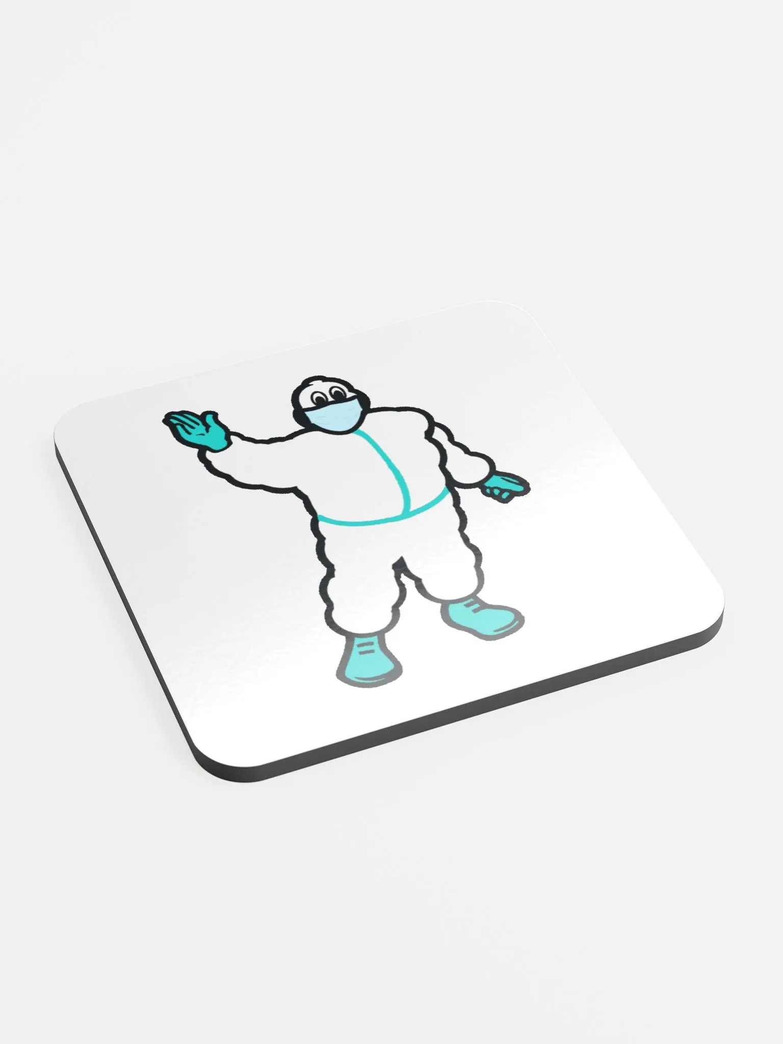 Dr Bibendum Glossed Cork Coaster product image (2)