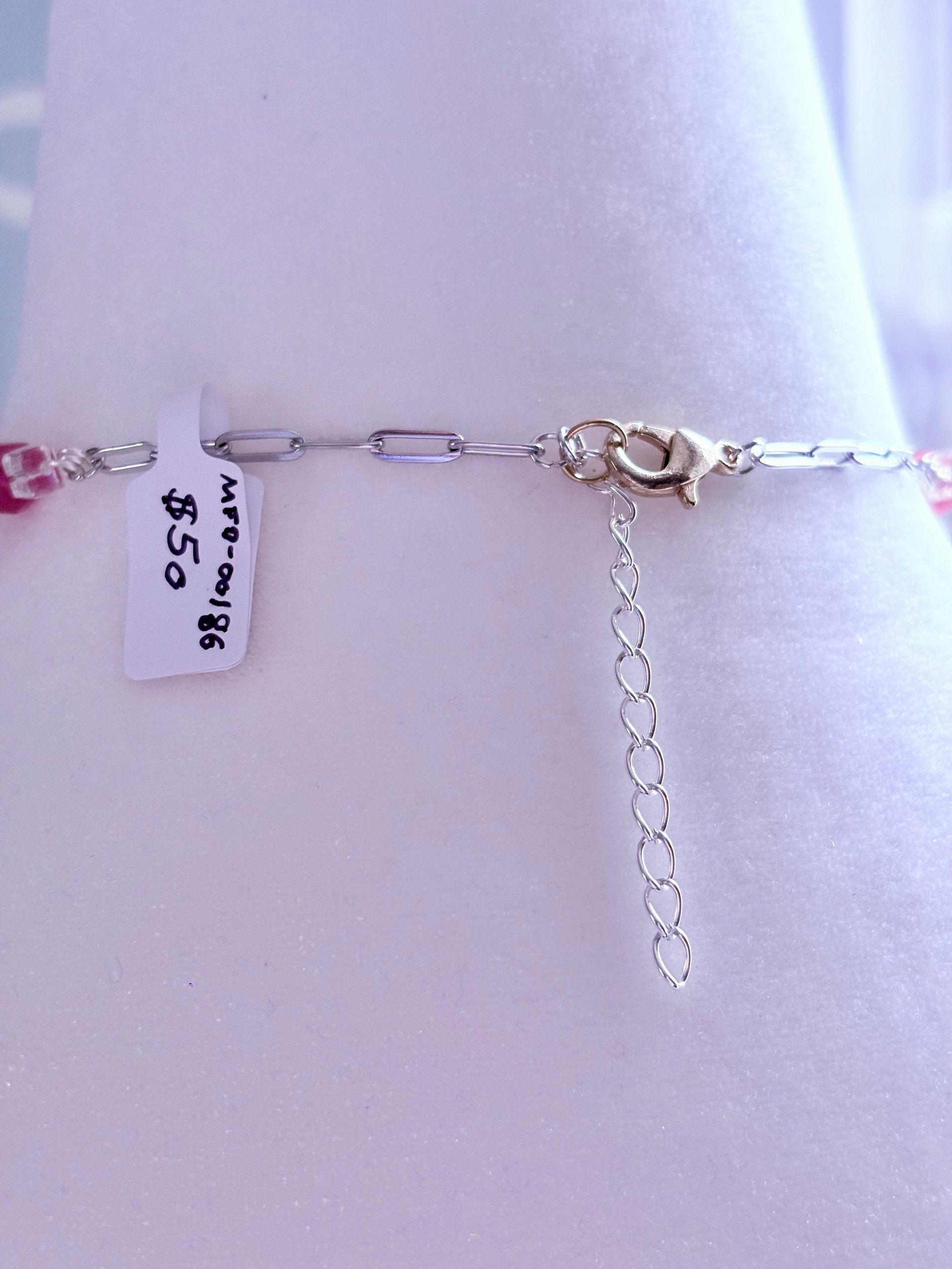 MFD-00186 | Beach Rose Druzy Pendant Necklace | Handmade Glass Beaded Jewelry | Monique Faella Designs™ product image (6)