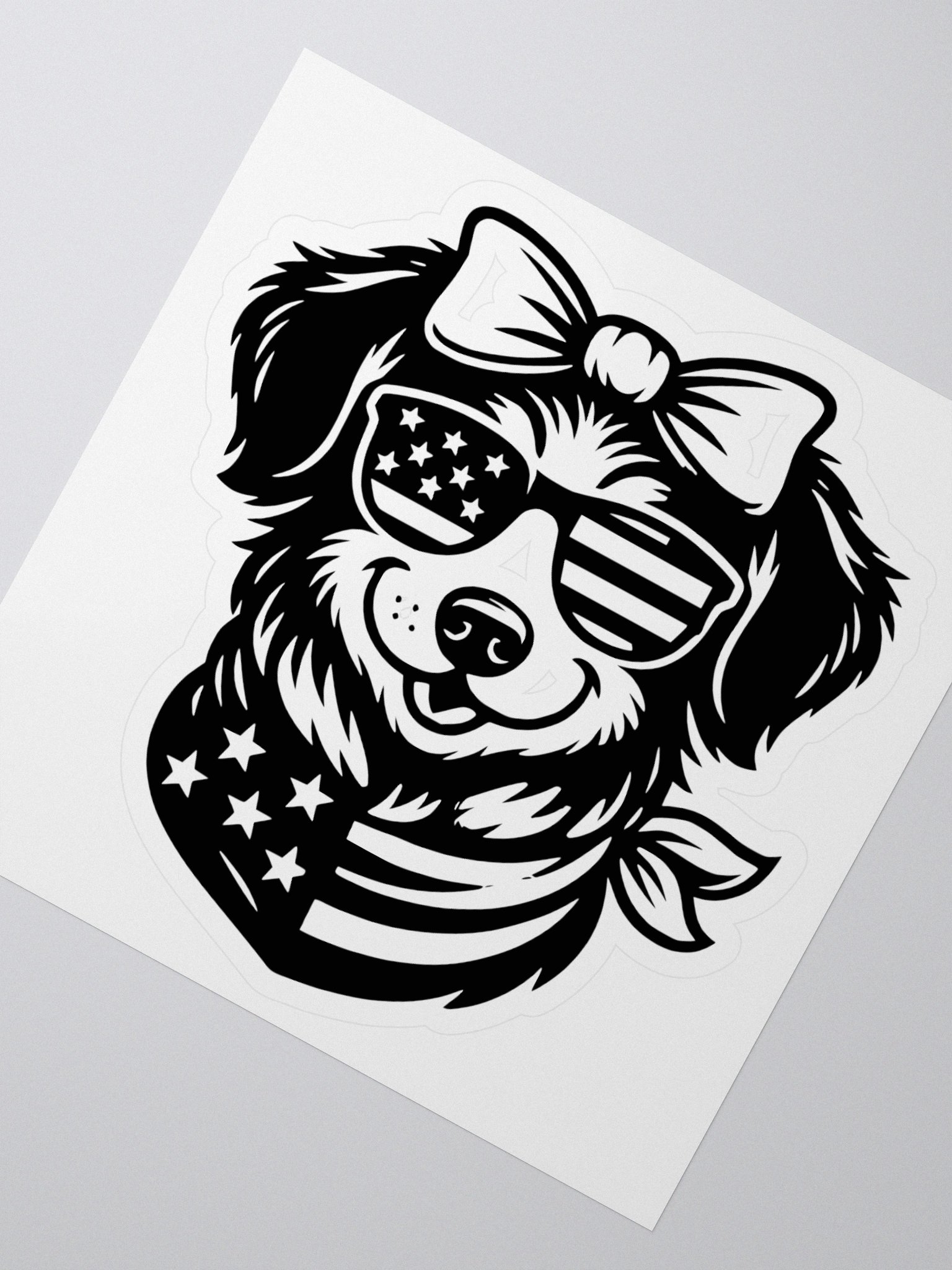 Flirty Patriotic Pup in Bandana | Border Collie Sticker product image (2)