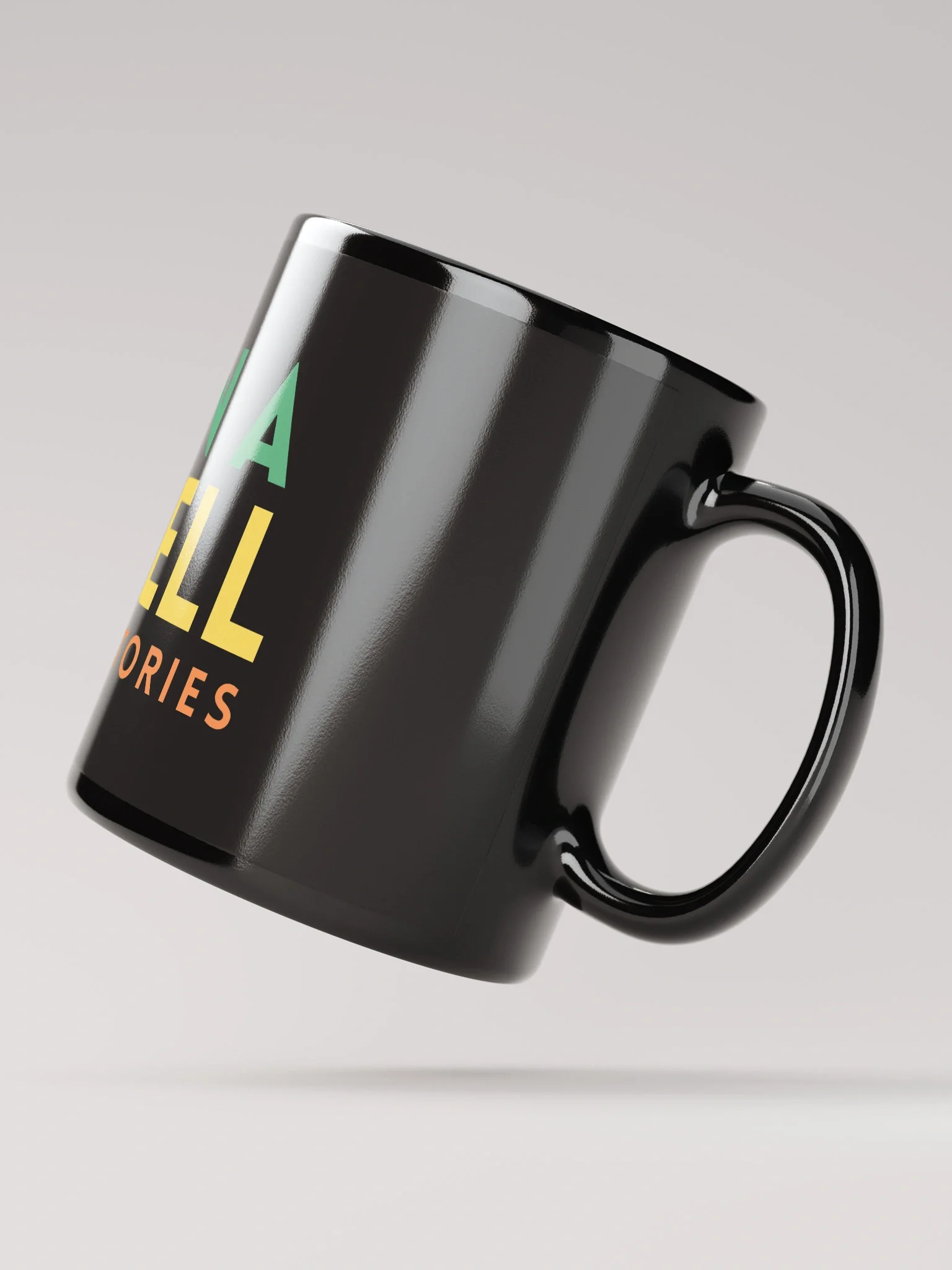 In a Nutshell Storytelling Black Mug product image (4)
