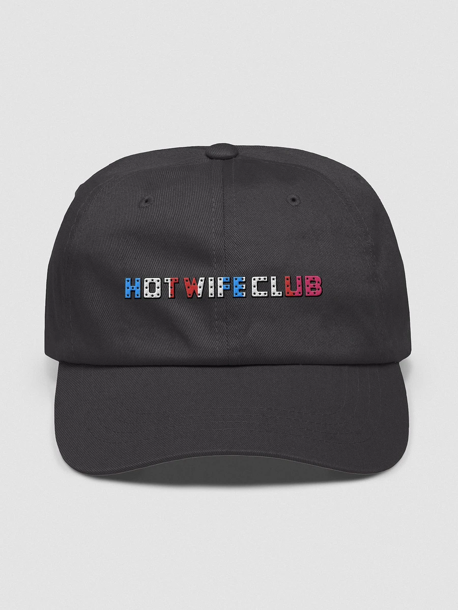 Hot Wife Club red white and blue embroidered low profile hat product image (2)