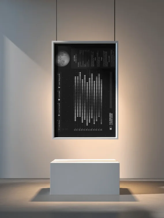 Calendario de pared de las fases lunares de 2026 - 24" x 36" product image (1)