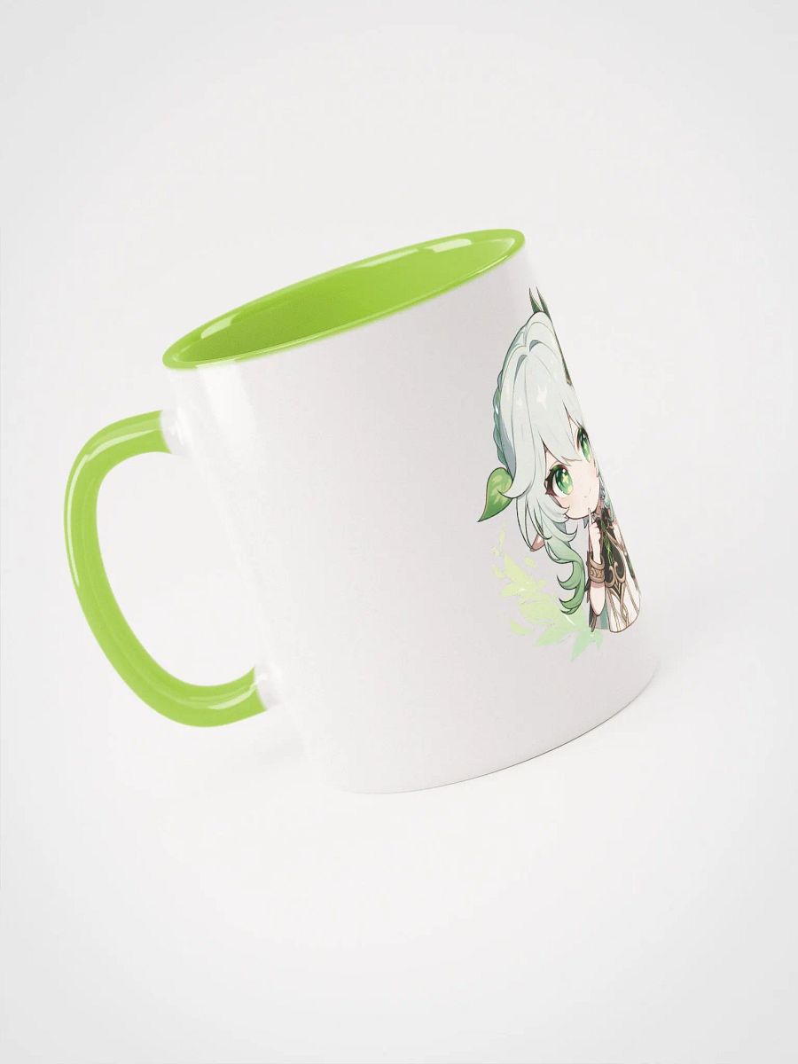 Nahida Genshin Impact Ceramic Mug – Green Handle & Interior product image (4)