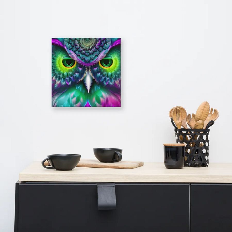 Fantasy Fractal Owl Art - v19 product image (8)