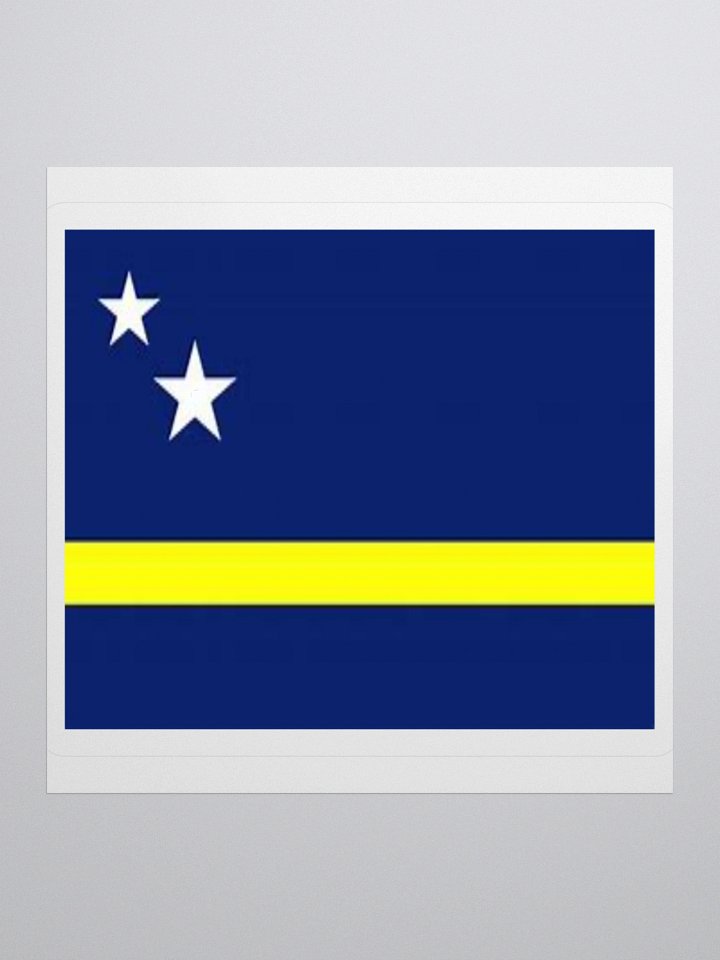 Curaçao Flag Sticker | Two Stars Design | Durable Vinyl | 3 Sizes product image (3)