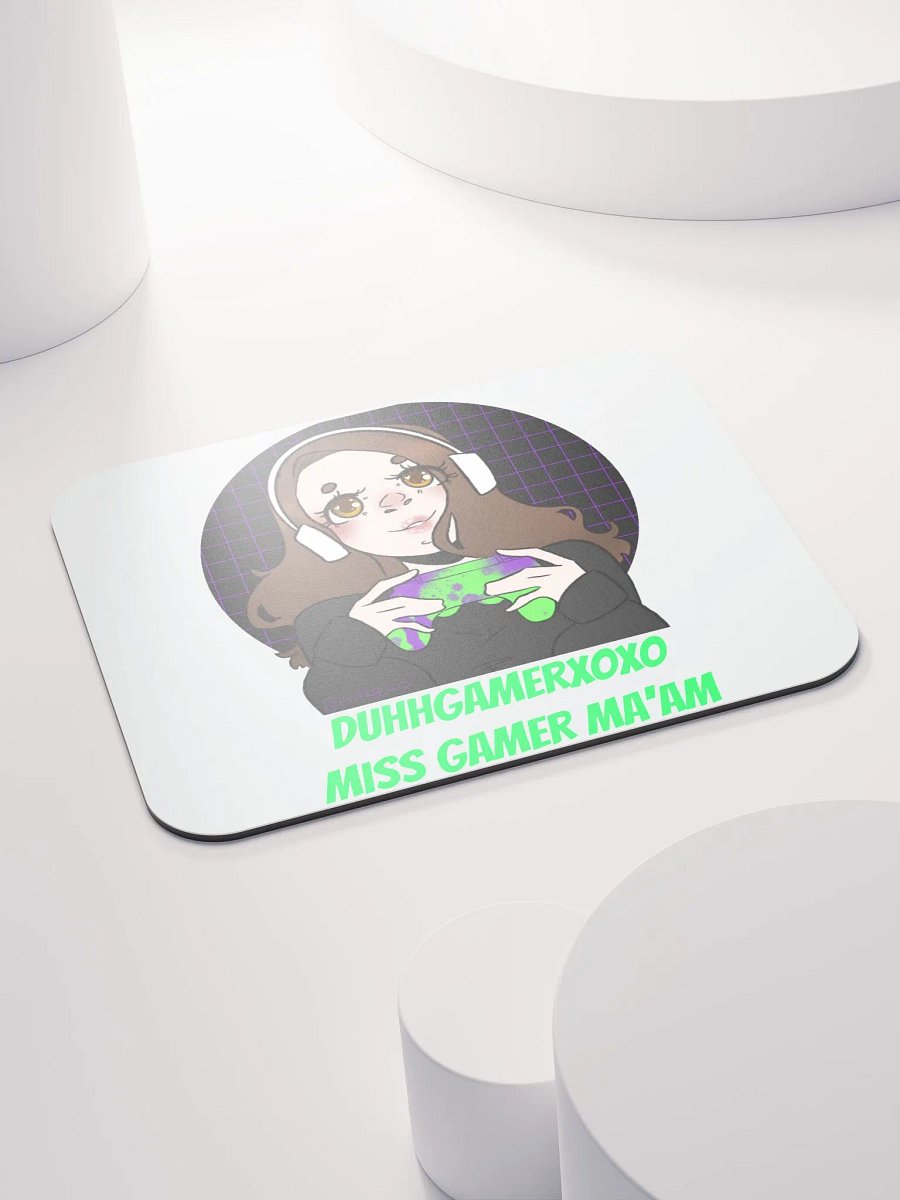 DuhhGamerXOXO/Miss Gamer Ma'am Mouse Pad - Green Text product image (4)