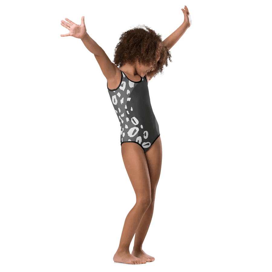 Grey Leopard Kids Swimsuit product image (1)