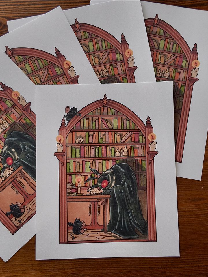 Moth Bitten Library Print product image (1)