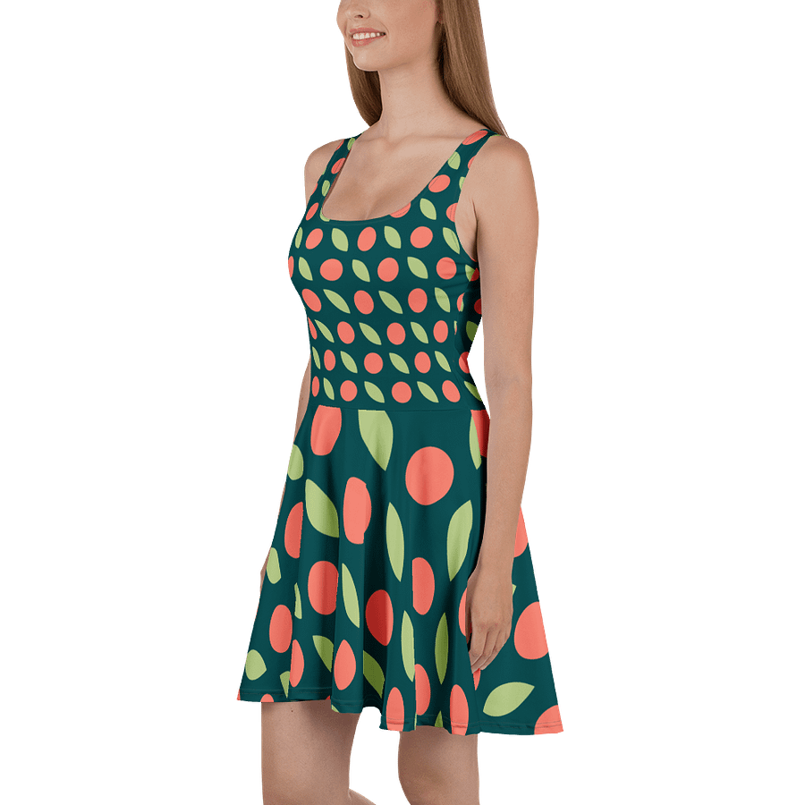Coral Circles Skater Dress product image (1)