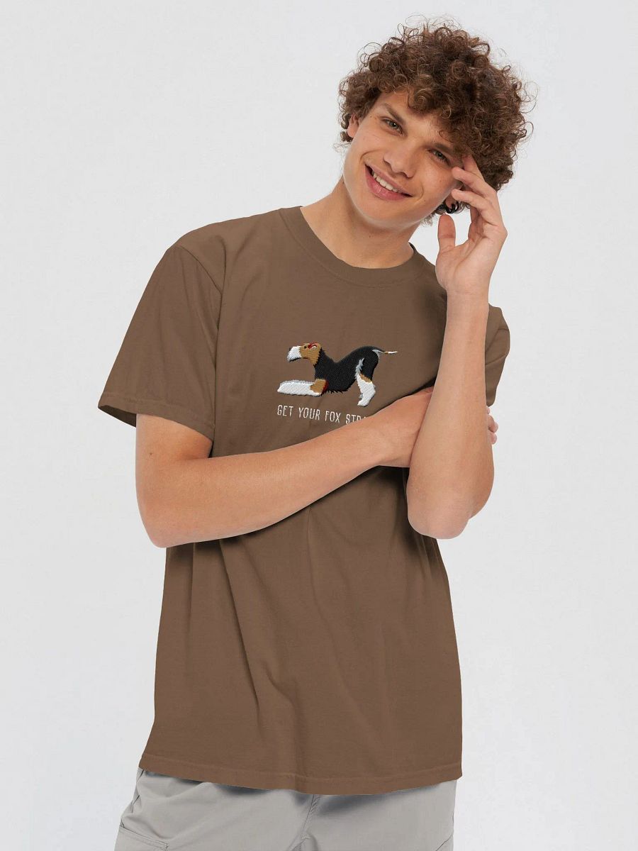Get Your Fox Straight T-Shirt(Embroidered) of a Wire Fox Terrier(Black, White, & Tan) product image (8)