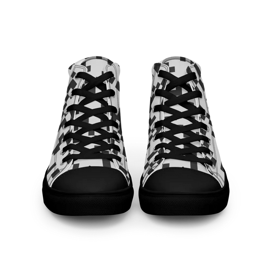Retro QR Code High Top Canvas Shoes product image (3)