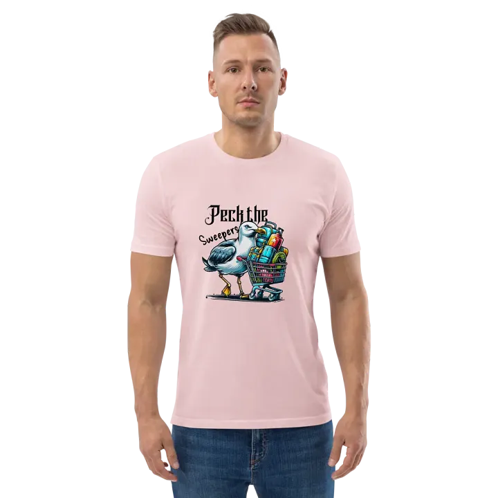 Peck the sweepers! organic cotton tee shirt. product image (388)