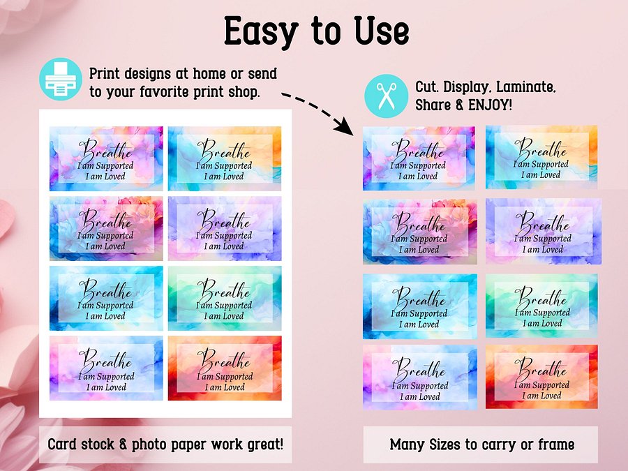 Digital Positive Affirmation Cards, Mindfulness Cards, Guardian Angel Cards, Positive Cards, Vision Board Printables, Self Care Printables product image (4)