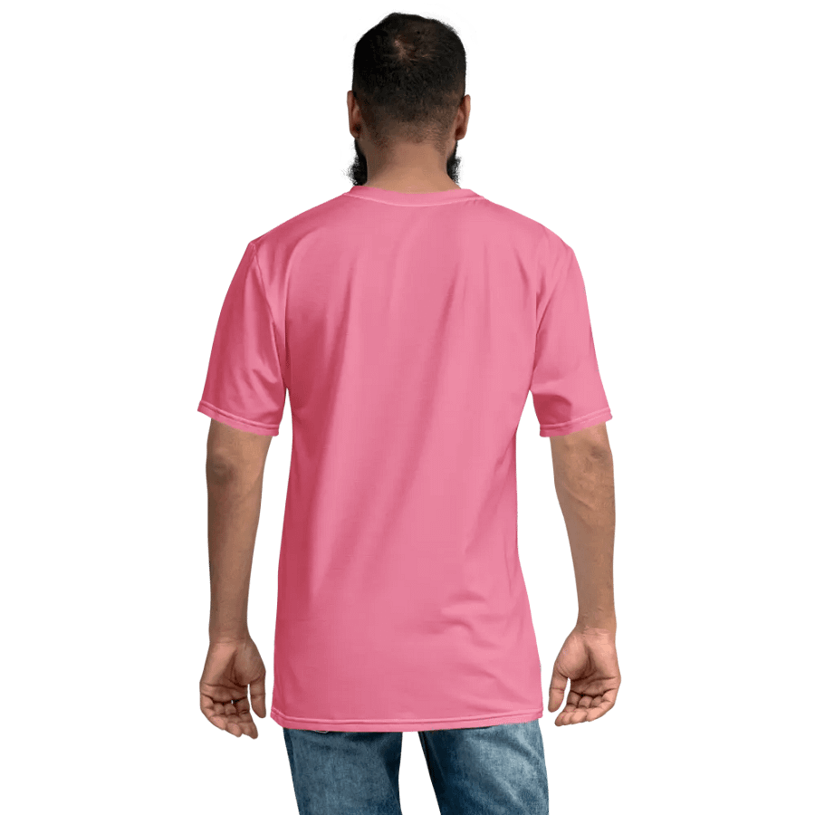 Plain Rosy Pink Soft Summer Men's Crewneck Polyester Heavyweight Premium T-Shirt by Treasure Pie product image (8)