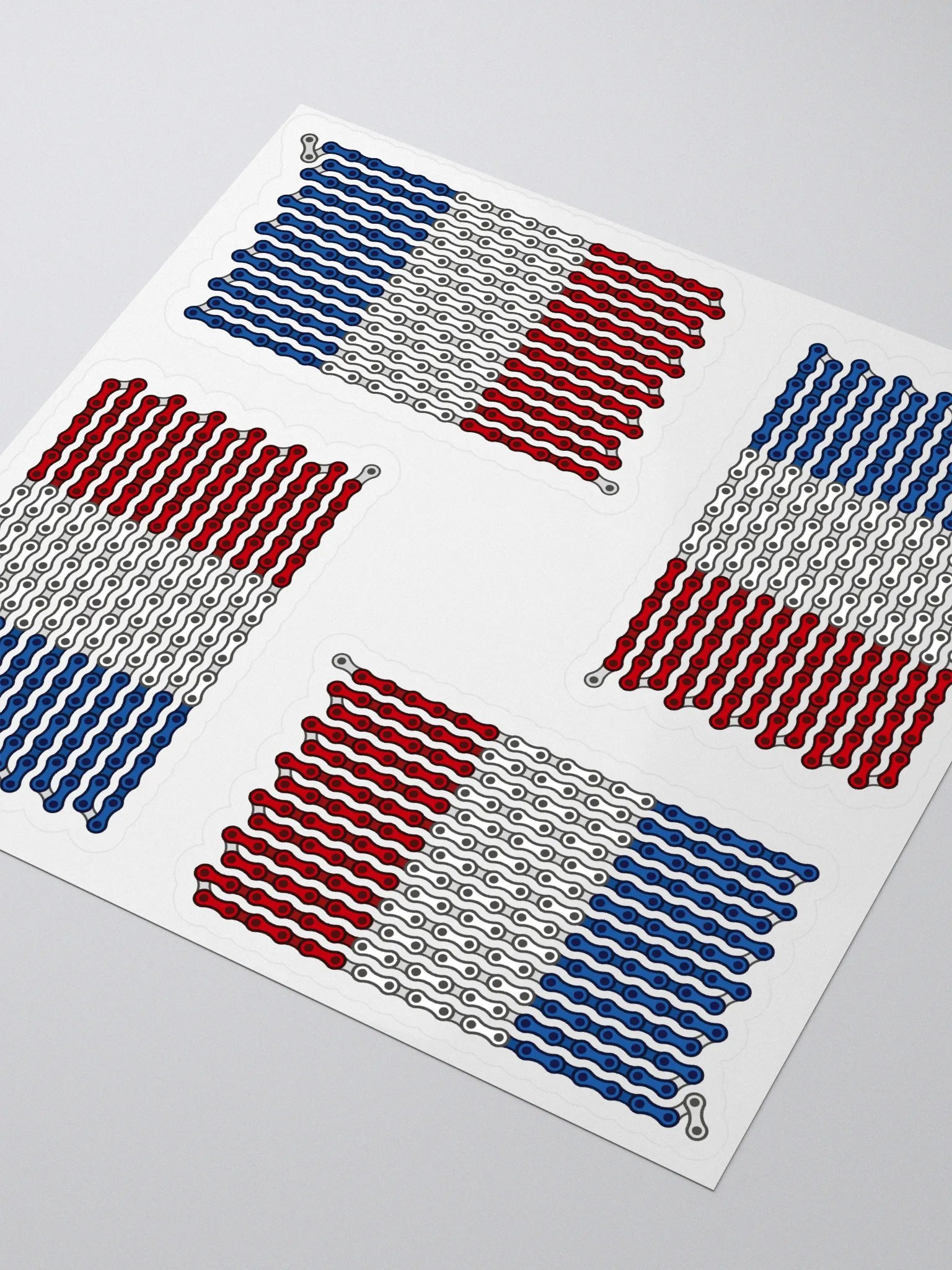 France Bike Chain Flag Sticker 4 Pack product image (3)