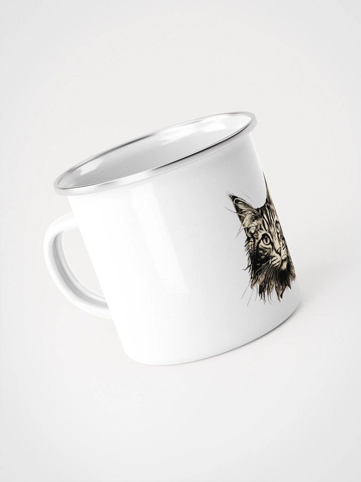 Striped Whiskers Enamel Mug product image (2)