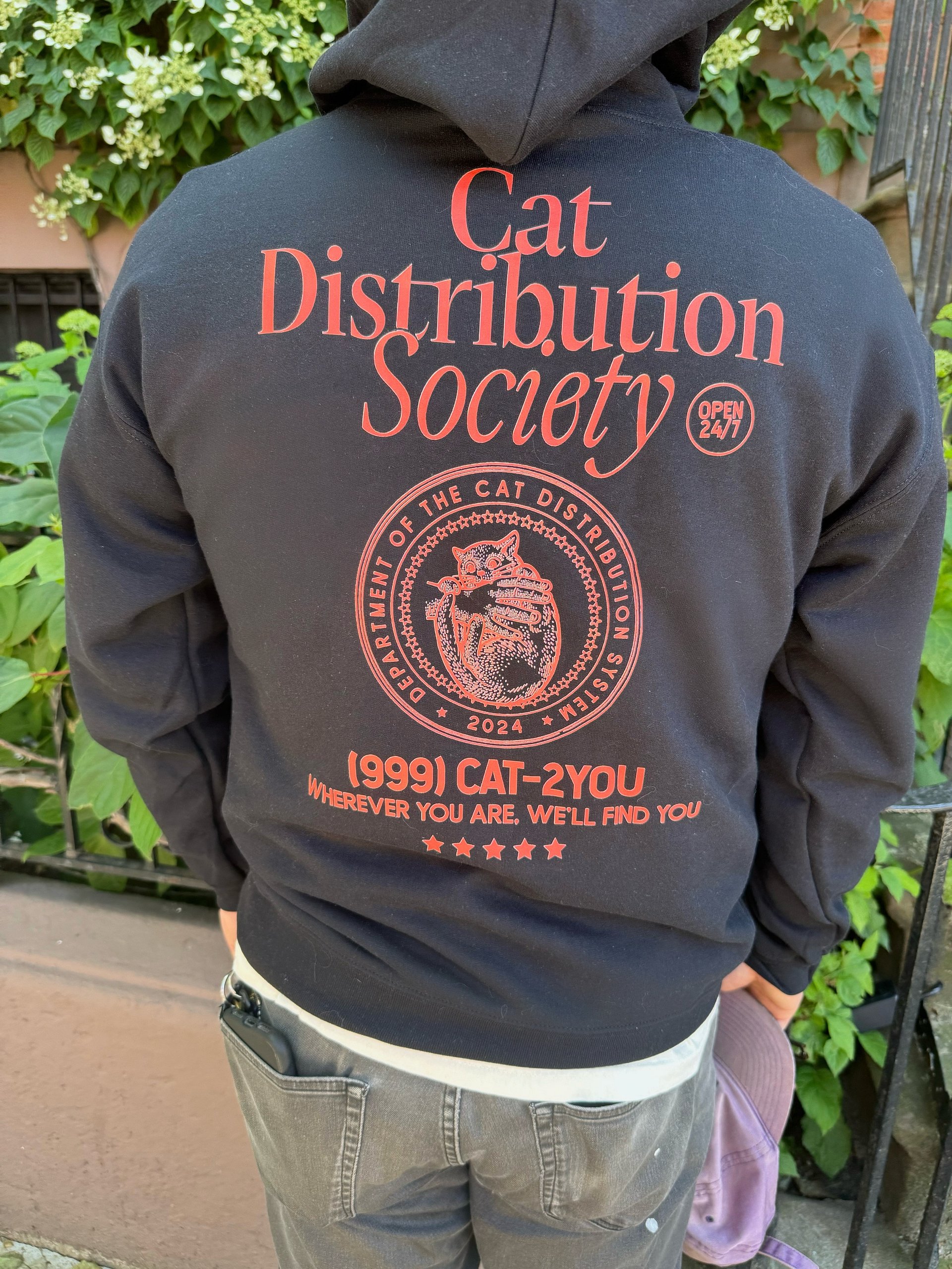 Cat distribution society hoodie product image (1)