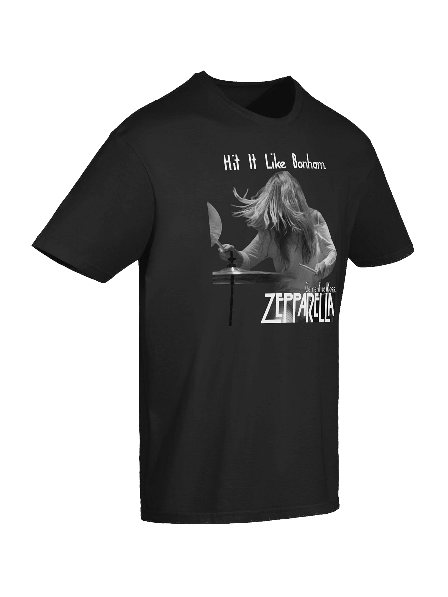 Hit It Like Bonham - Clementine Moss - Tee Black and White Design product image (10)