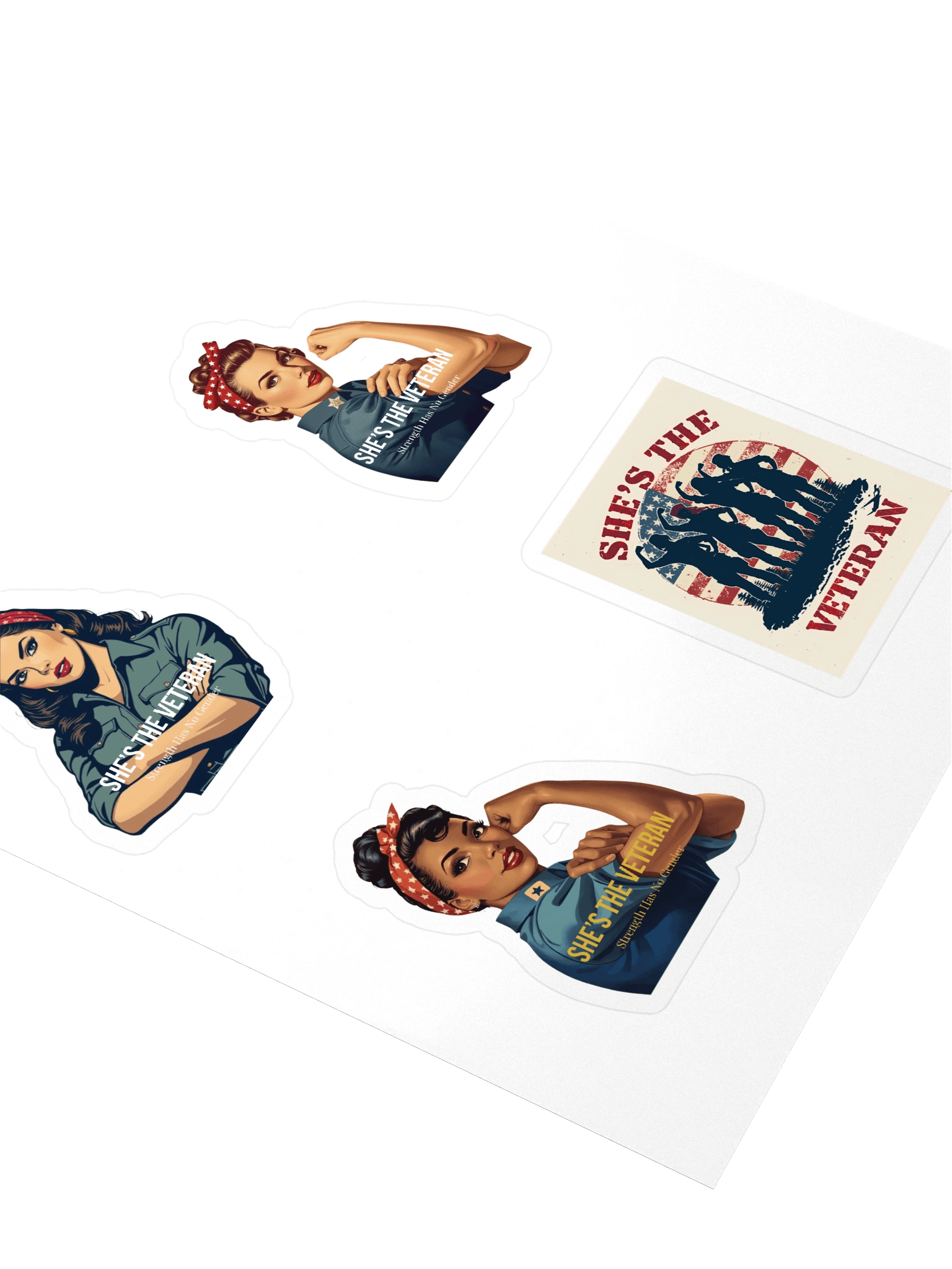 She’s The Veteran Vinyl Stickers product image (3)