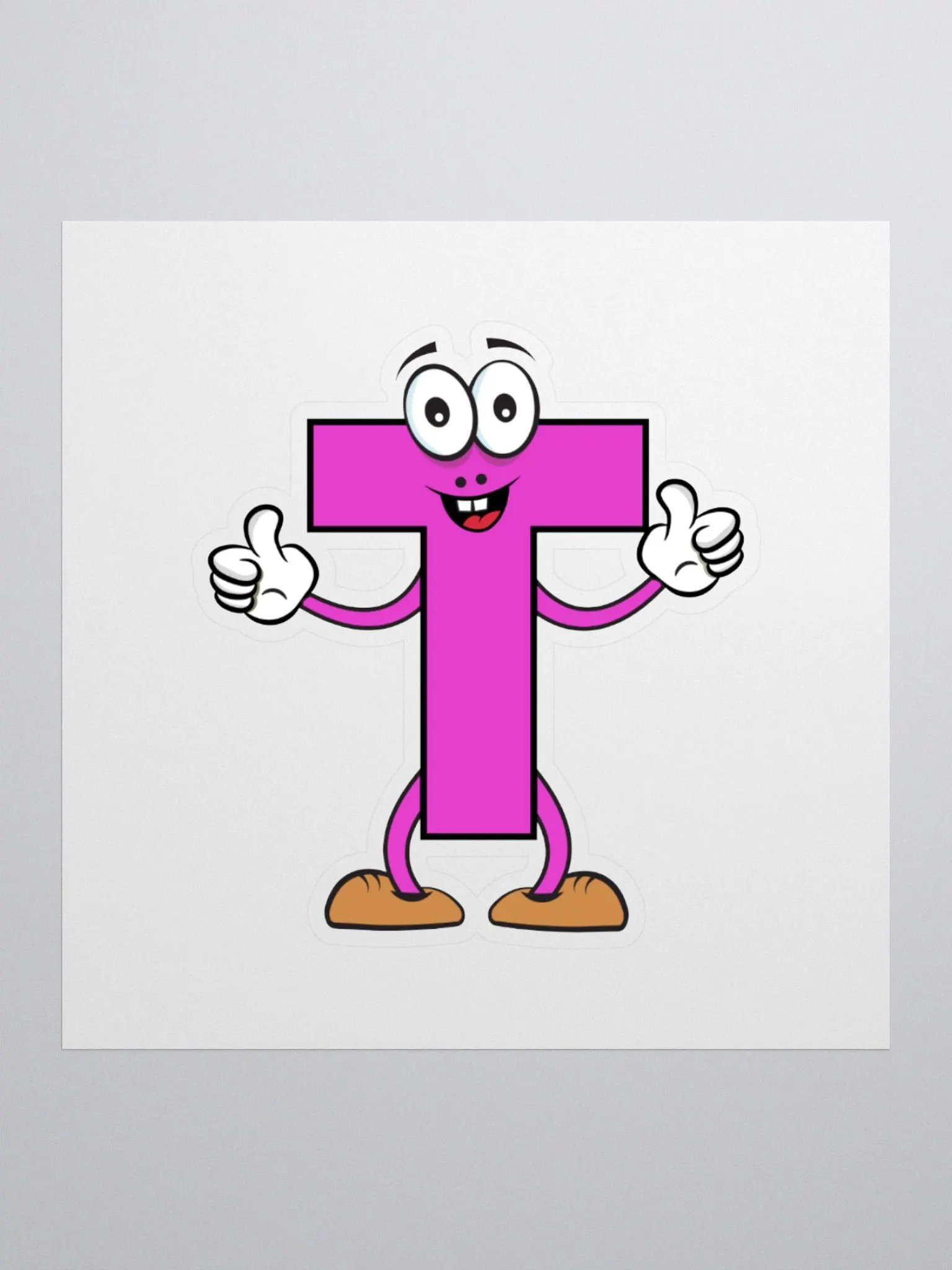 T Letter Cartoon Character Sticker product image (2)