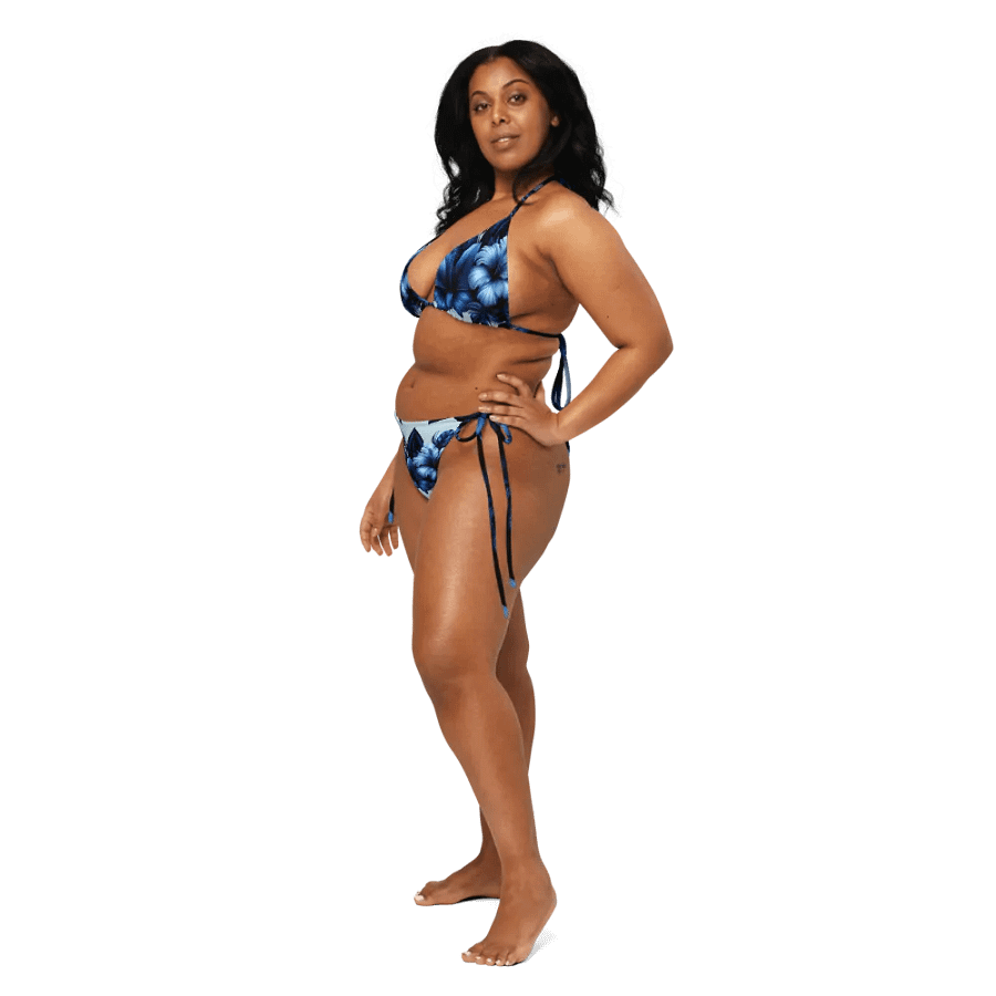 Blue Hibiscus Elegance String Bikini product image (7)