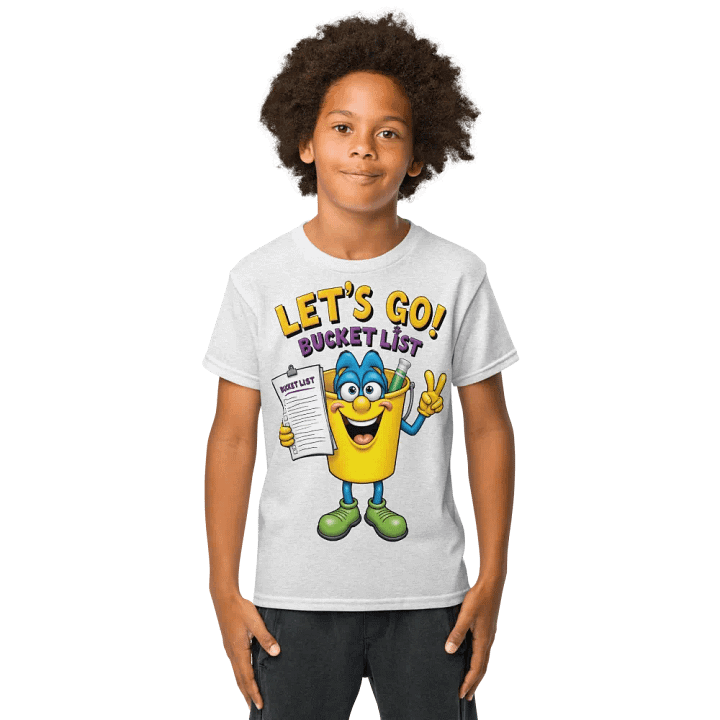 Cheerful Bucket List Youth Tee product image (9)