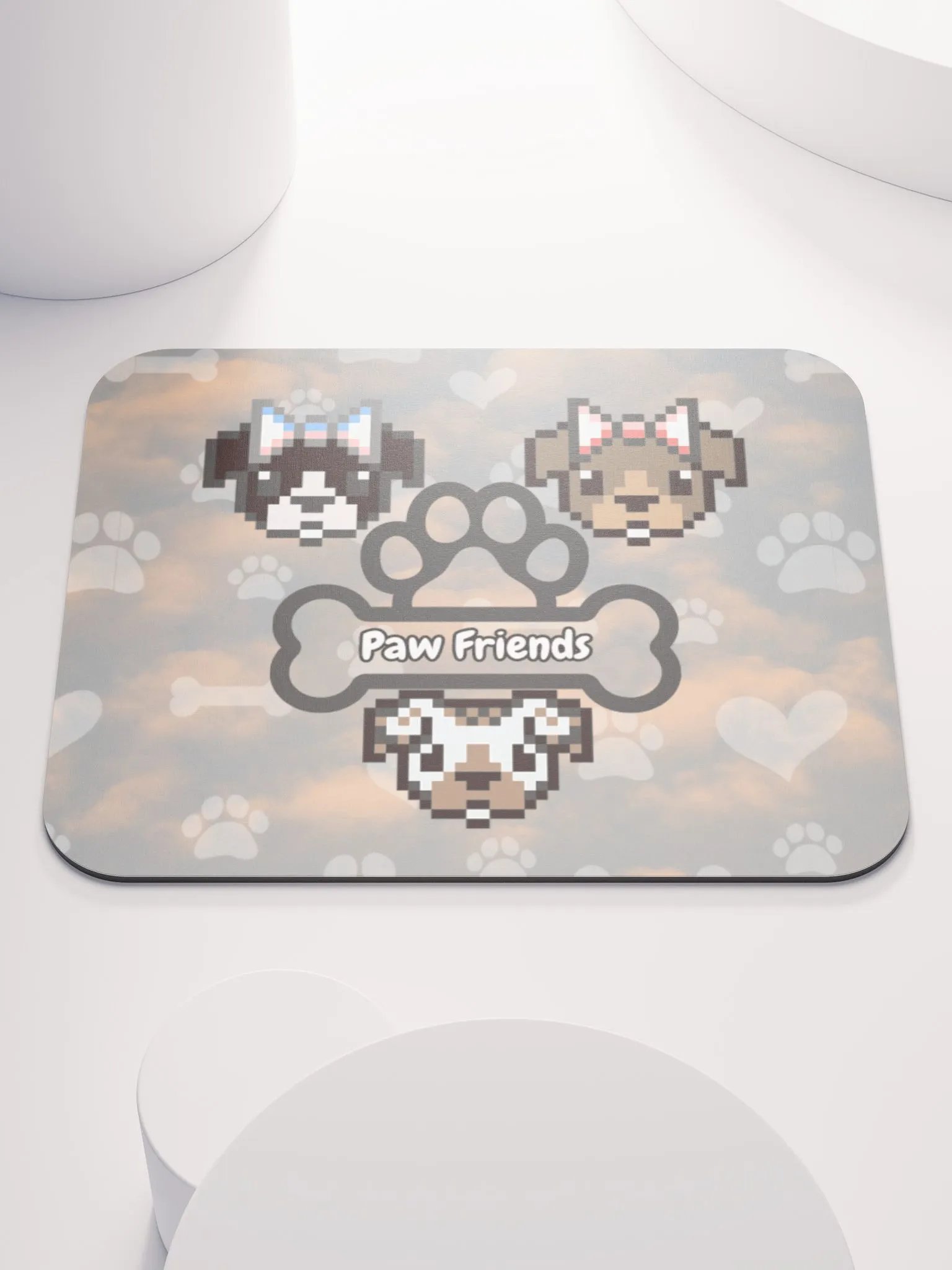 Paw Friends Pixel Art Mouse Pad product image (1)