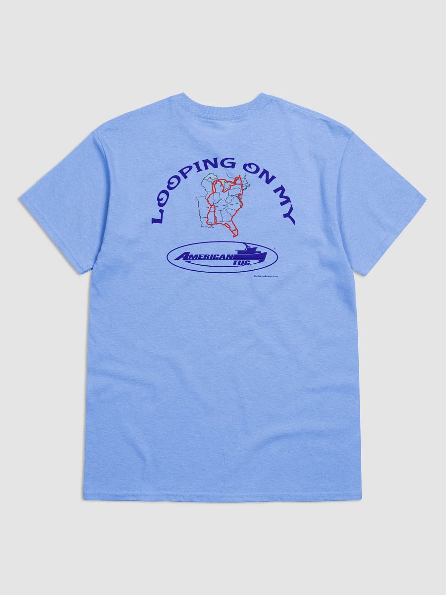 Looping On My American Tug - T-Shirt - Light Shirt w/Blue Logo product image (1)