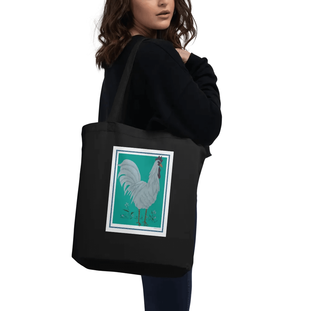 Eco Friendly Tote Bag with Chicken and Green Background product image (9)