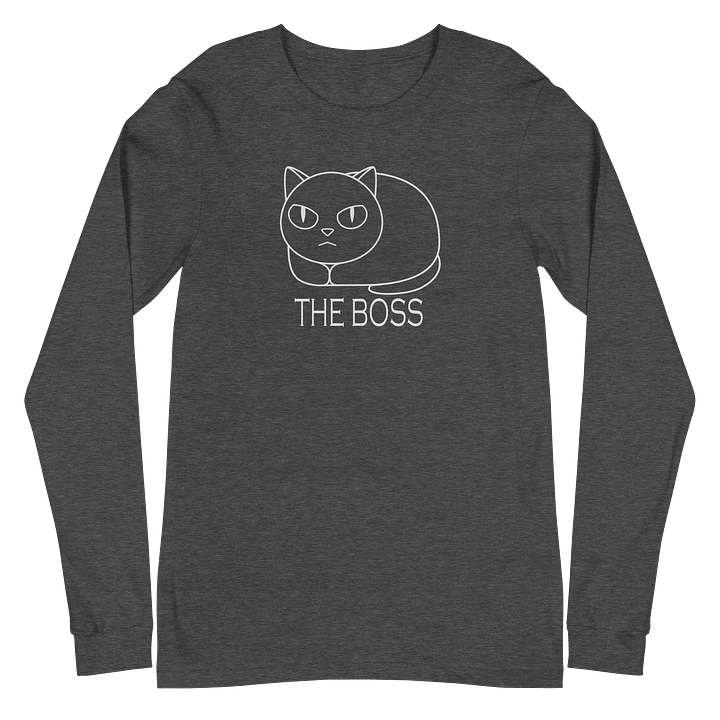 The Boss Unisex Long Sleeve Tee, White Print product image (2)