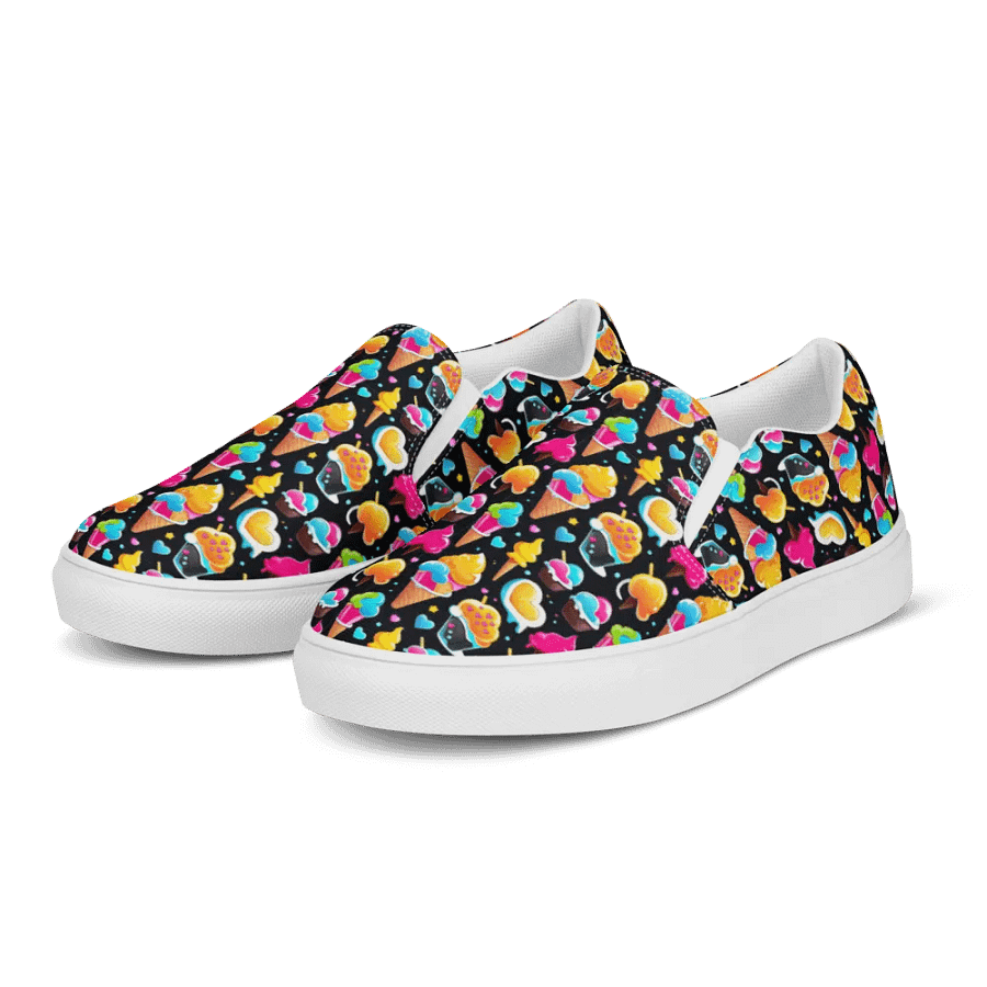 Ice Cream Pattern All Over Print Slip On Shoes product image (6)