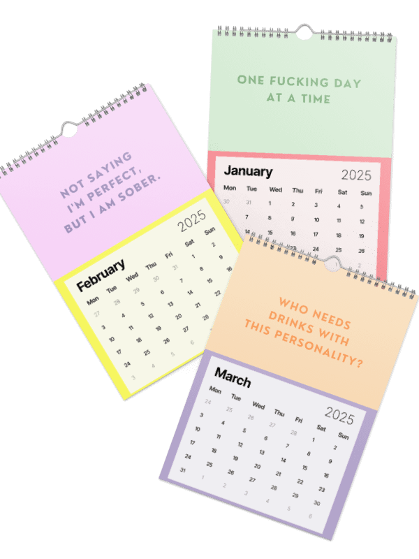 Sobriety Calendar 2025 Funny Sober Sayings product image (1)