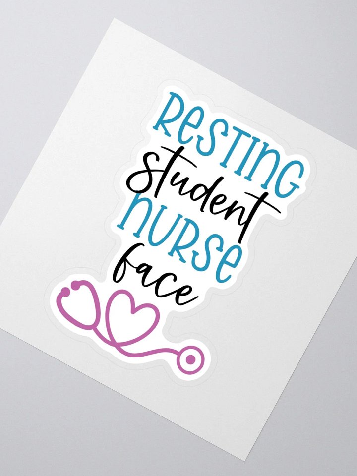Resting Student Nurse Face Sticker product image (5)