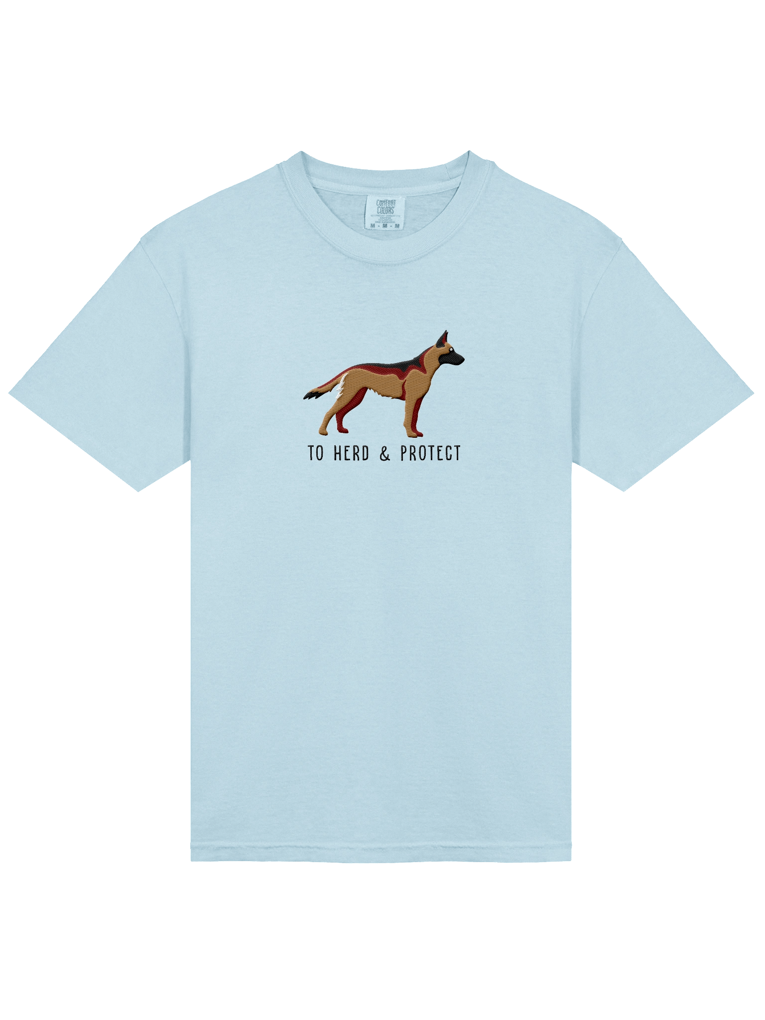 To Herd and Protect T-Shirt(Embroidered) of a Belgian Malinois(Sable) product image (53)