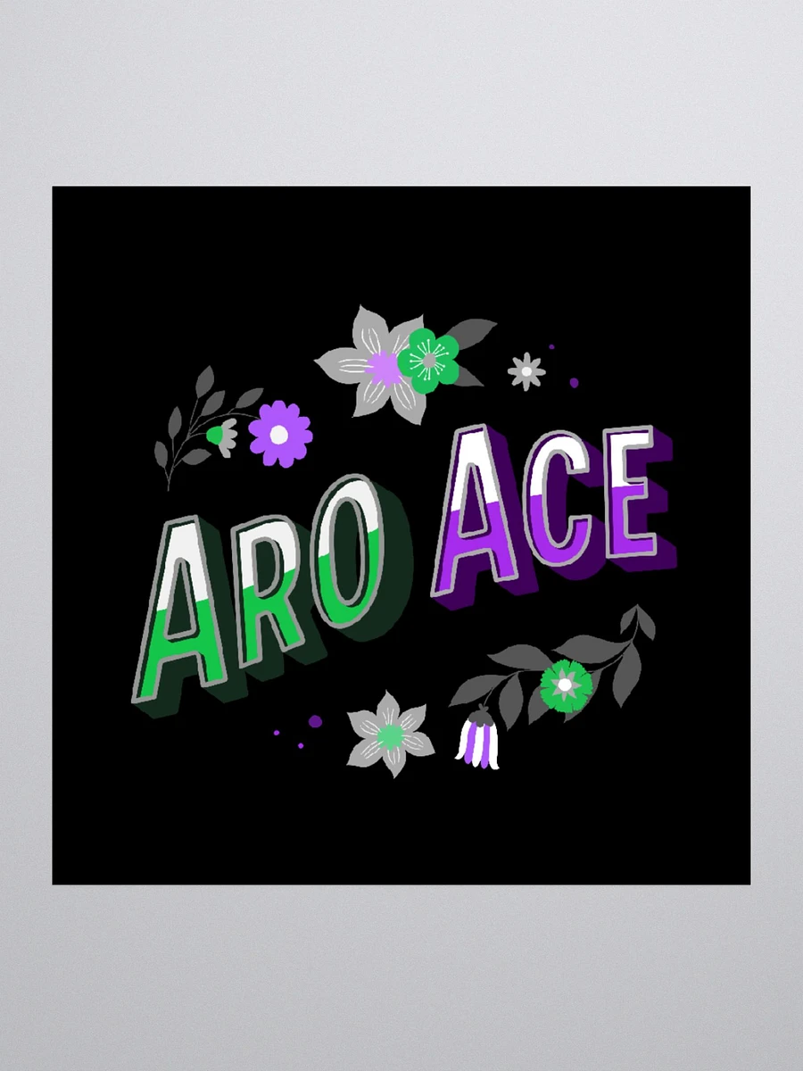 Floral Aro Ace Sticker (Classic Palette) product image (1)