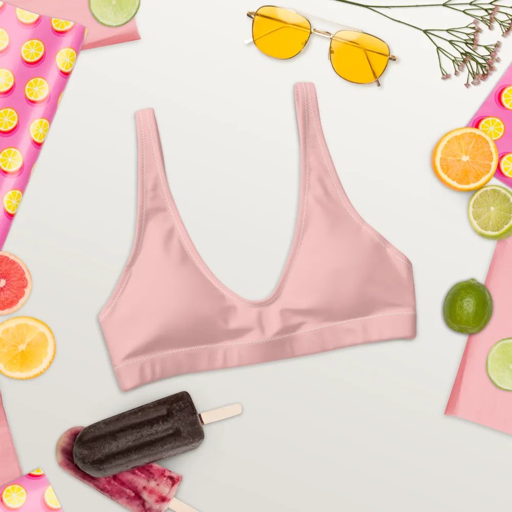 Blush Pink Eco-Green Padded Bikini Top product image (4)