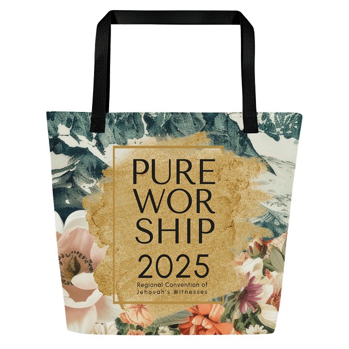 2025 "Pure Worship" Floral Mountain Tote Bag product image (1)