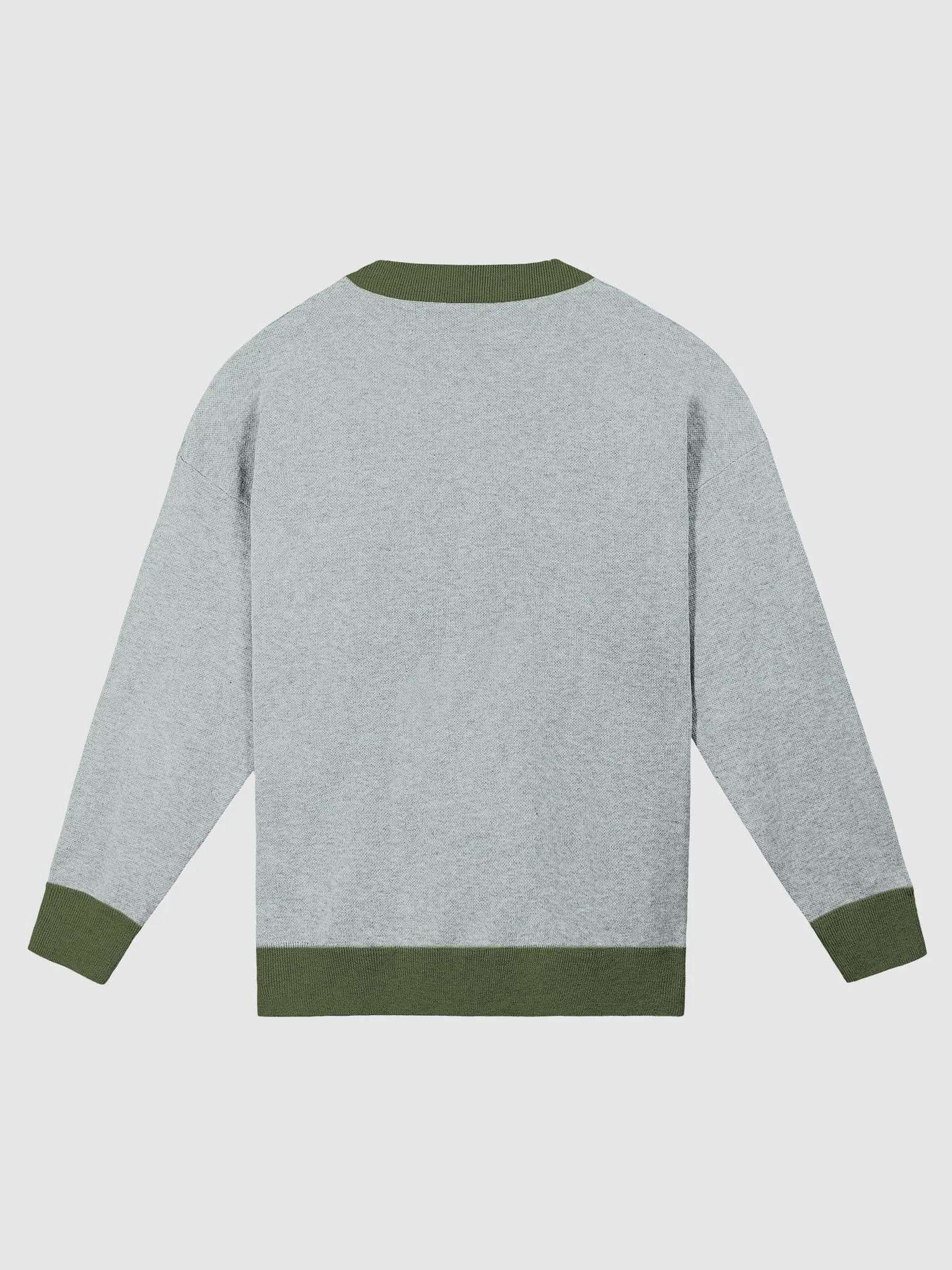HABITUAL INSTIGATOR (lg. lined design, powder blue and olive) knitwear relaxed crewneck product image (8)