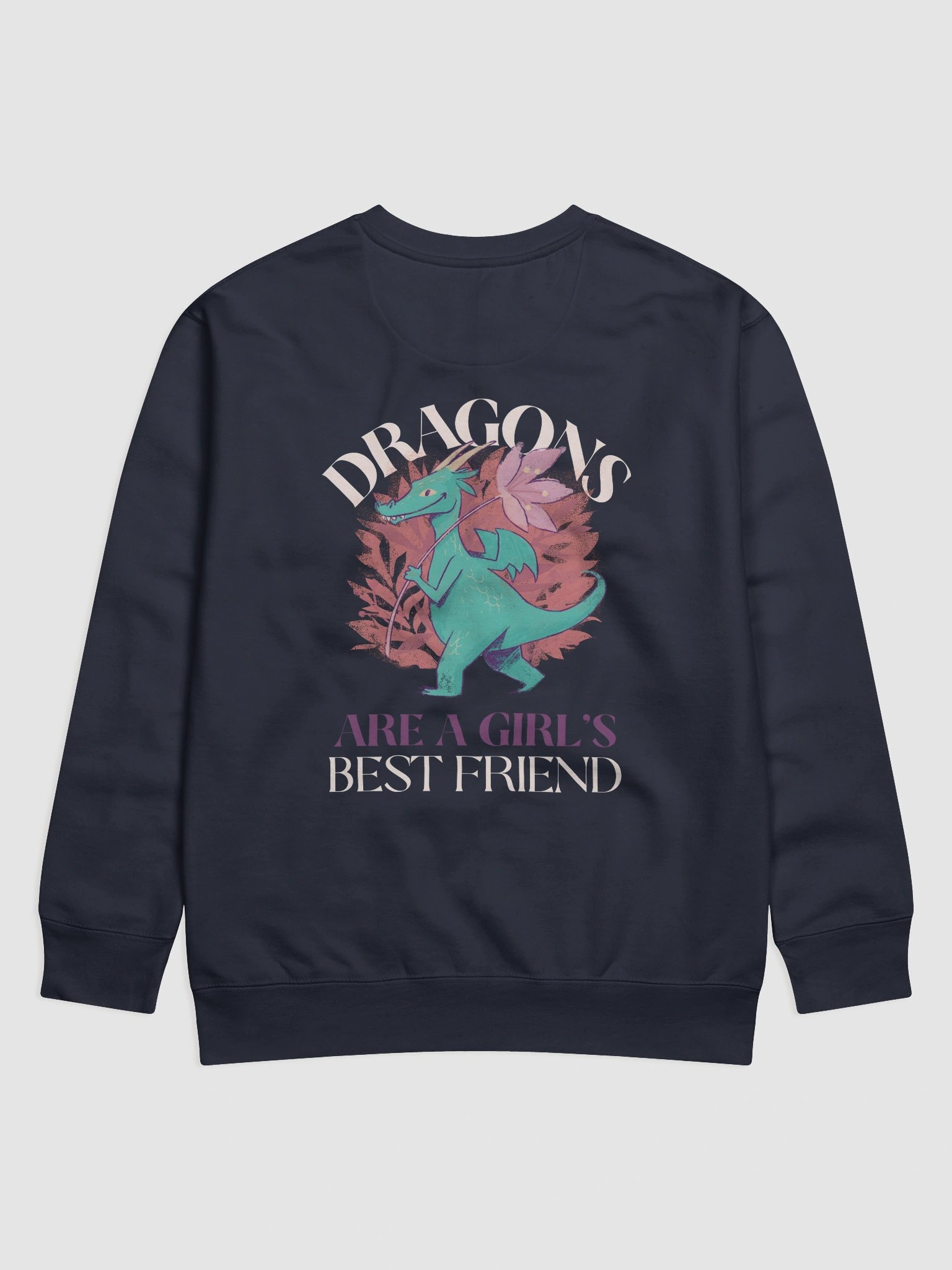 Dragons Are A Girl's Best Friend Dragon Girl Woman Friendship Sweater product image (2)