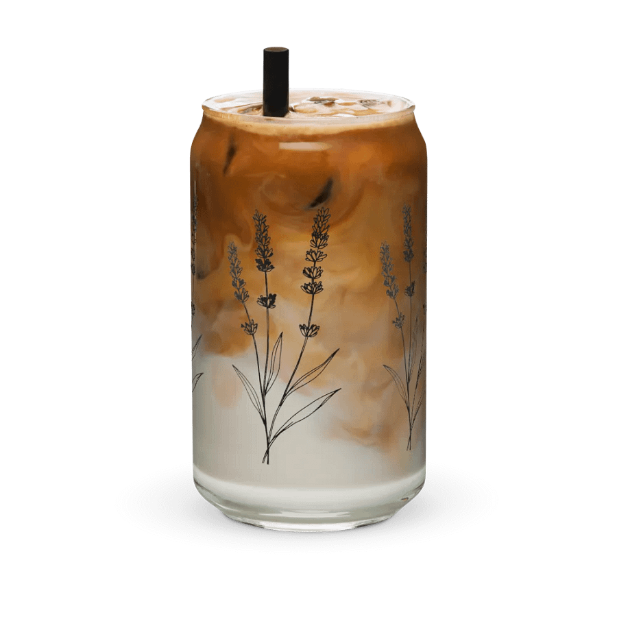 Lavender Sip in Style: Can-Shaped Glass product image (12)