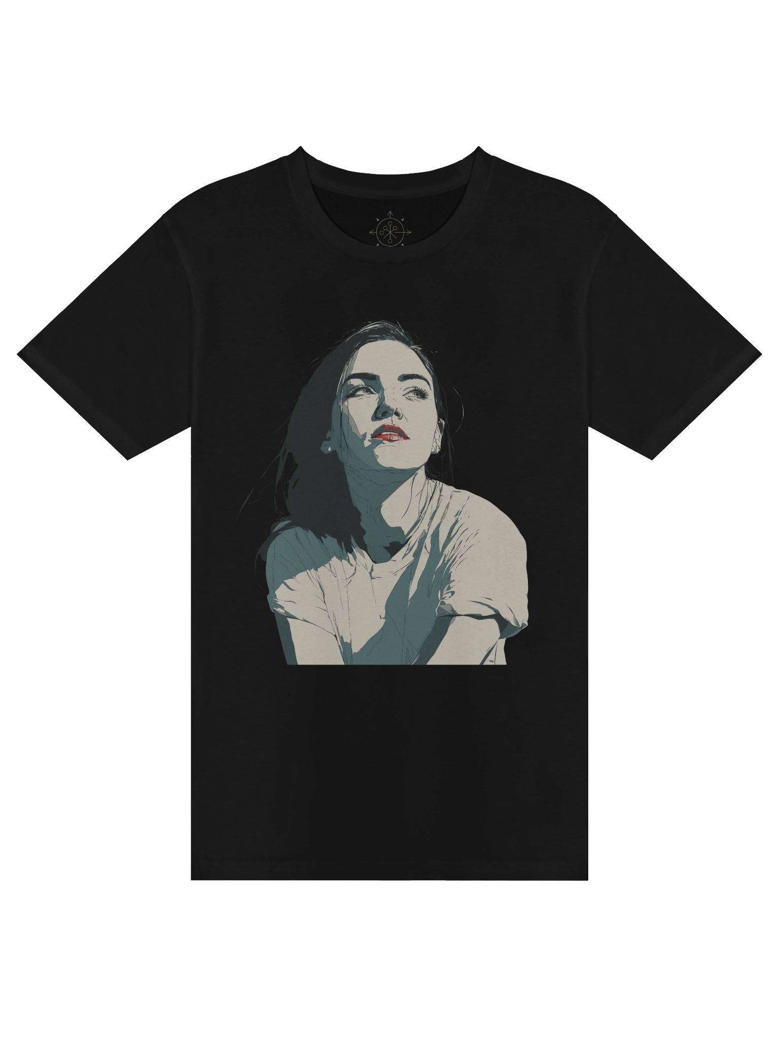 Starlit Gaze – Minimalist Portrait Tee product image (13)