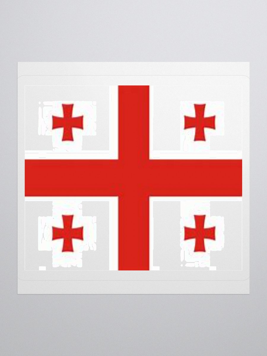 Georgia Flag Sticker | Five Crosses Design | Durable Vinyl | 3 Sizes product image (2)