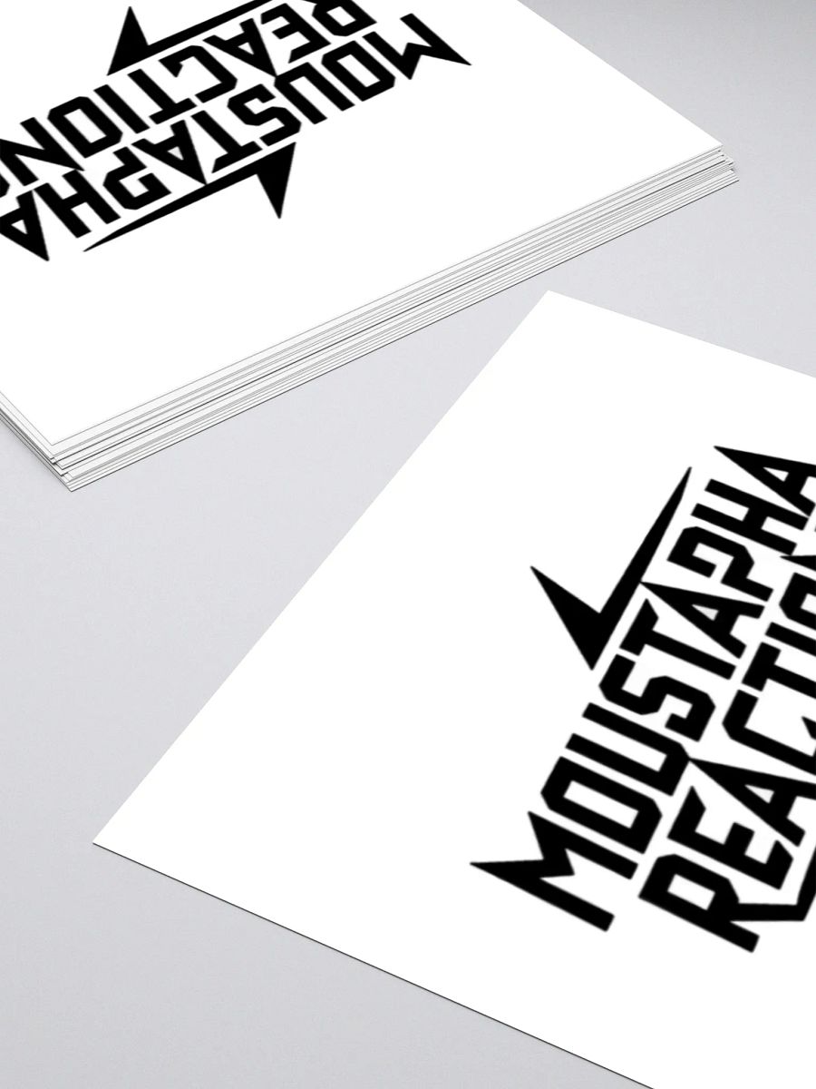 Moustapha Reactions Electric Vibes Kiss Cut Stickers - Black_White product image (4)