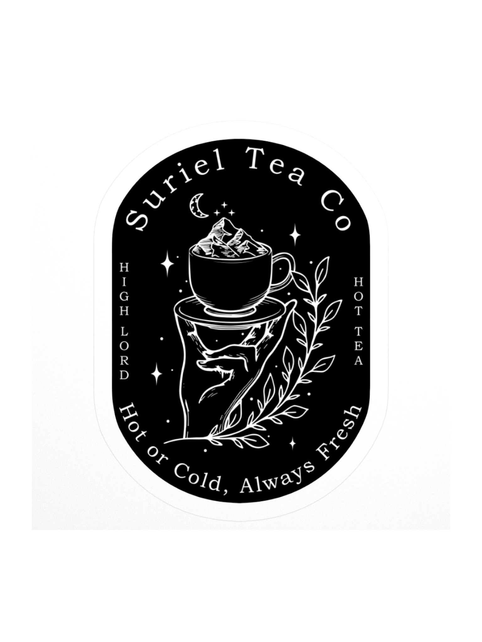 The Suriel Tea Co Suriel Tea Company Spill The Tea Velaris ACOTAR Symbol Sticker 1BK7 product image (1)