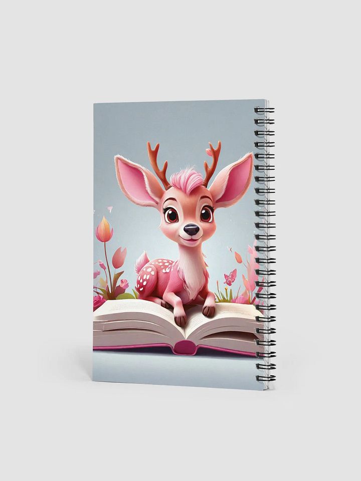 pink deer or fawn with flower and book product image (2)