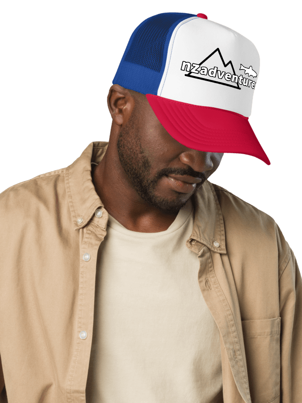 NZA Fish Trucker Hat - Red / Blue product image (4)